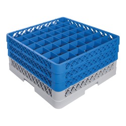 CaterRacks glazenkorf 49 vakken en 3 opzetranden